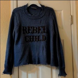 Wooden Ships Rebel Child Blue Sweater S/M